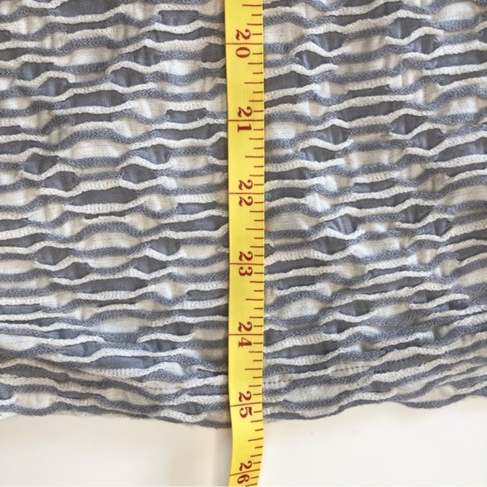 ANTHROPOLOGIE Deletta Nava Cowl Neck Tank Top Sz Small Gray & White‎ - Picture 7 of 7